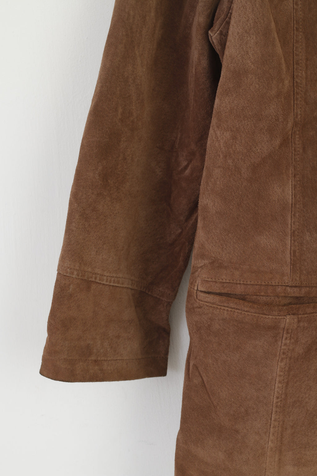 vintage Femmes 20 46 XL Veste Marron Cuir vintage Boho Single Breasted Top