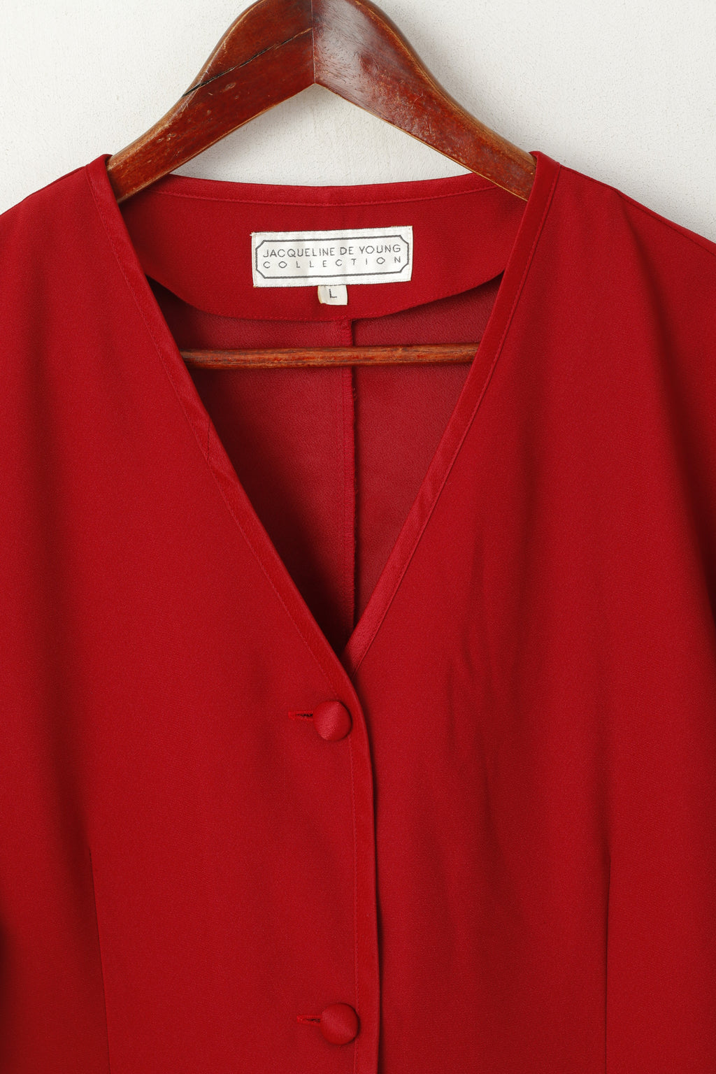 Collezione Jacqueline de Young Donna L Blazer Maroon Shiny retro Camicetta Top