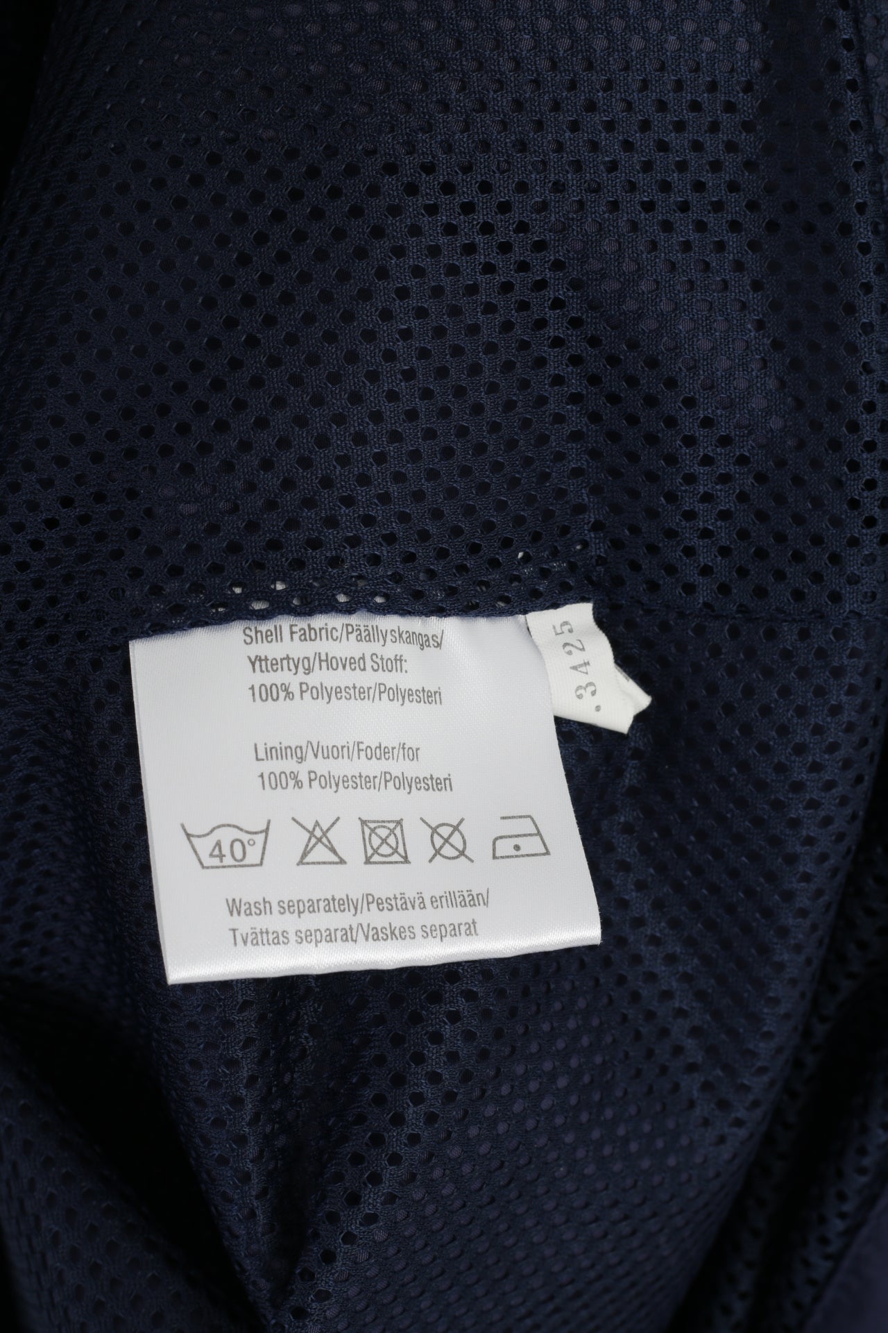 Umbro Giacca da uomo S (M) Bomber sportivo attivo foderato in rete blu scuro con cerniera