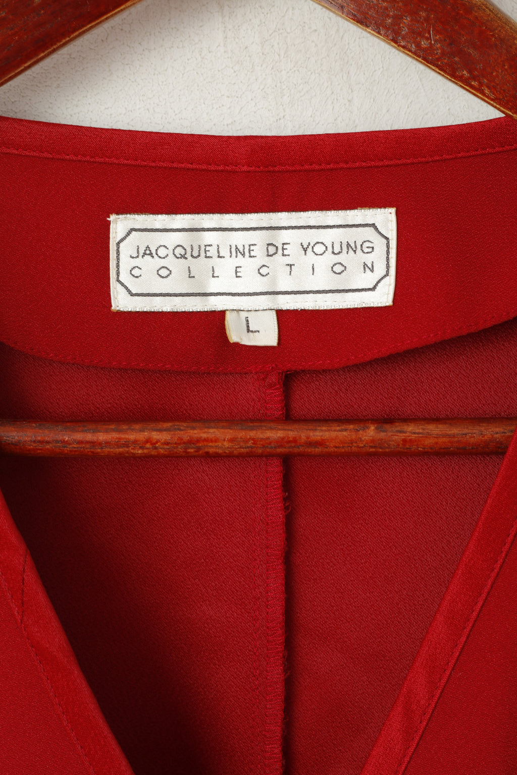 Collezione Jacqueline de Young Donna L Blazer Maroon Shiny retro Camicetta Top