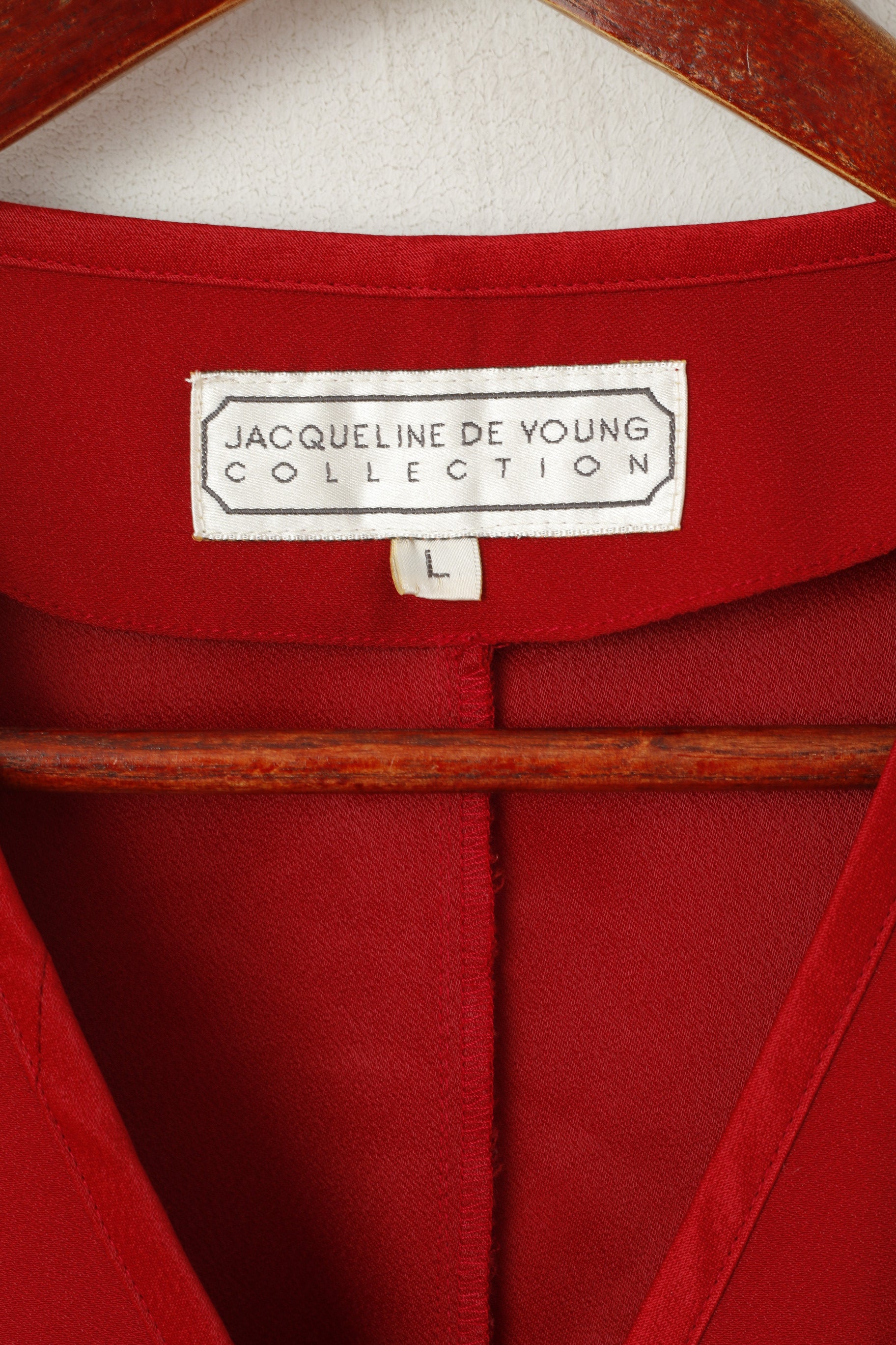 Collezione Jacqueline de Young Donna L Blazer Maroon Shiny retro Camicetta Top