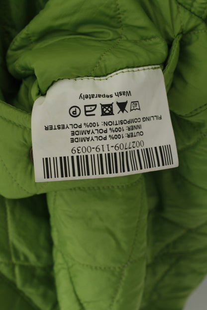 Barbour Women 36 10 S Jacket Green Quilted Amelia Quilt Nylon Zip Up Top
