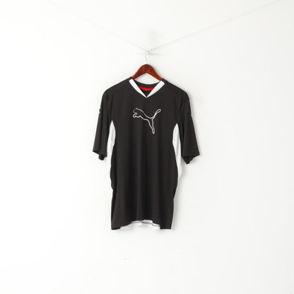 Puma Men L Shirt Black Sportswear USP Vintage Active Jersey Top