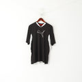 Puma Men L Shirt Black Sportswear USP Vintage Active Jersey Top