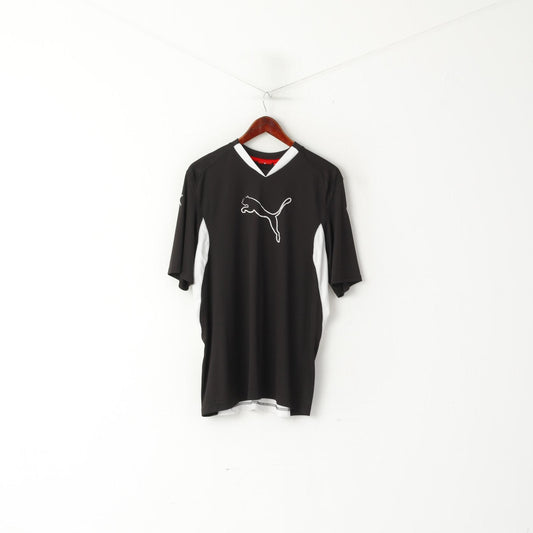 Puma Men L Shirt Noir Sportswear USP Vintage Active Jersey Haut