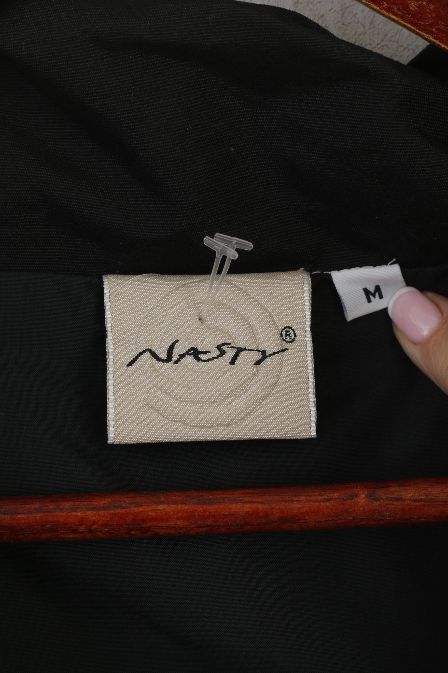 Nasty Men M Waistcoat Black Hooded Sportswear Reflective Full Zip Vest