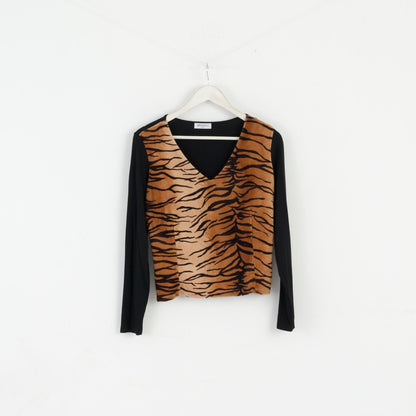 Camicia da donna Modelli Paris Maglietta marrone a maniche lunghe Gijebard Cheetah