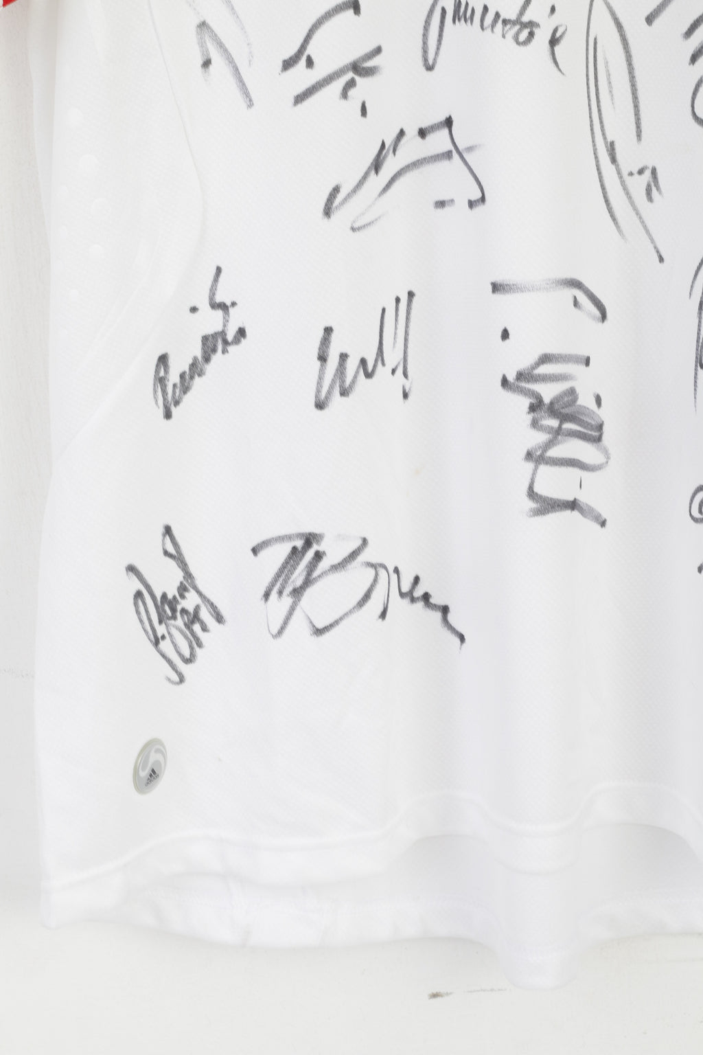 Adidas Hommes XXL Chemise Blanc 1. FCN Nuremberg Vintage Team Singned Football Jersey