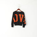 VioVio Stuttgart Women M Sweatshirt Black Cotton Cropped Oversize Top