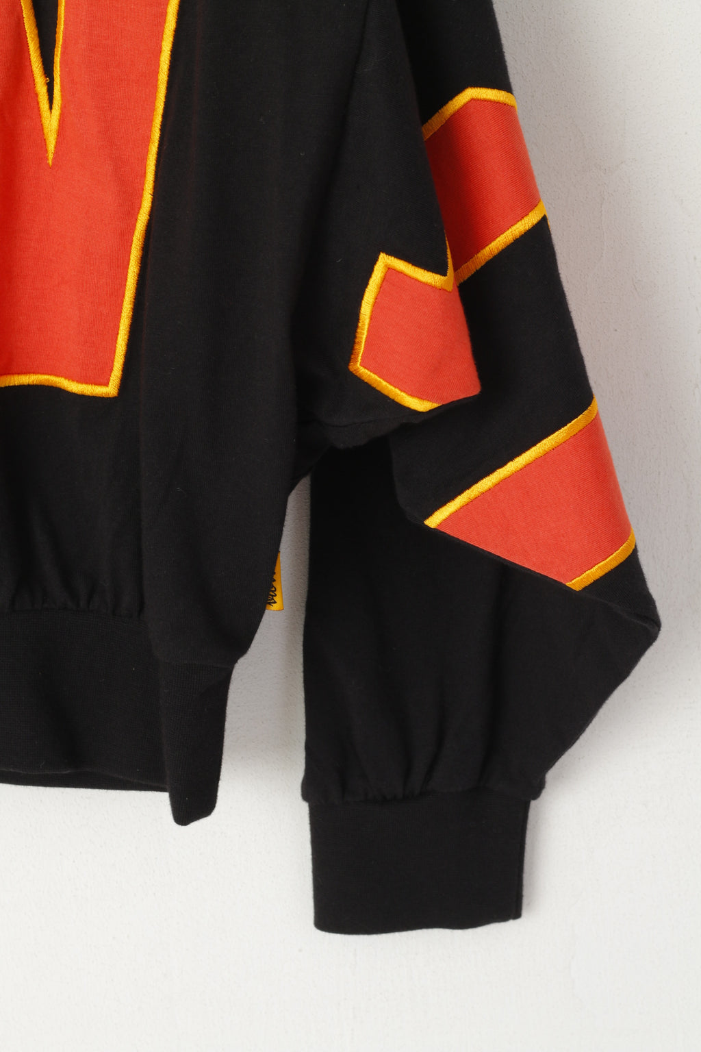 VioVio Stuttgart Women M Sweatshirt Black Cotton Cropped Oversize Top