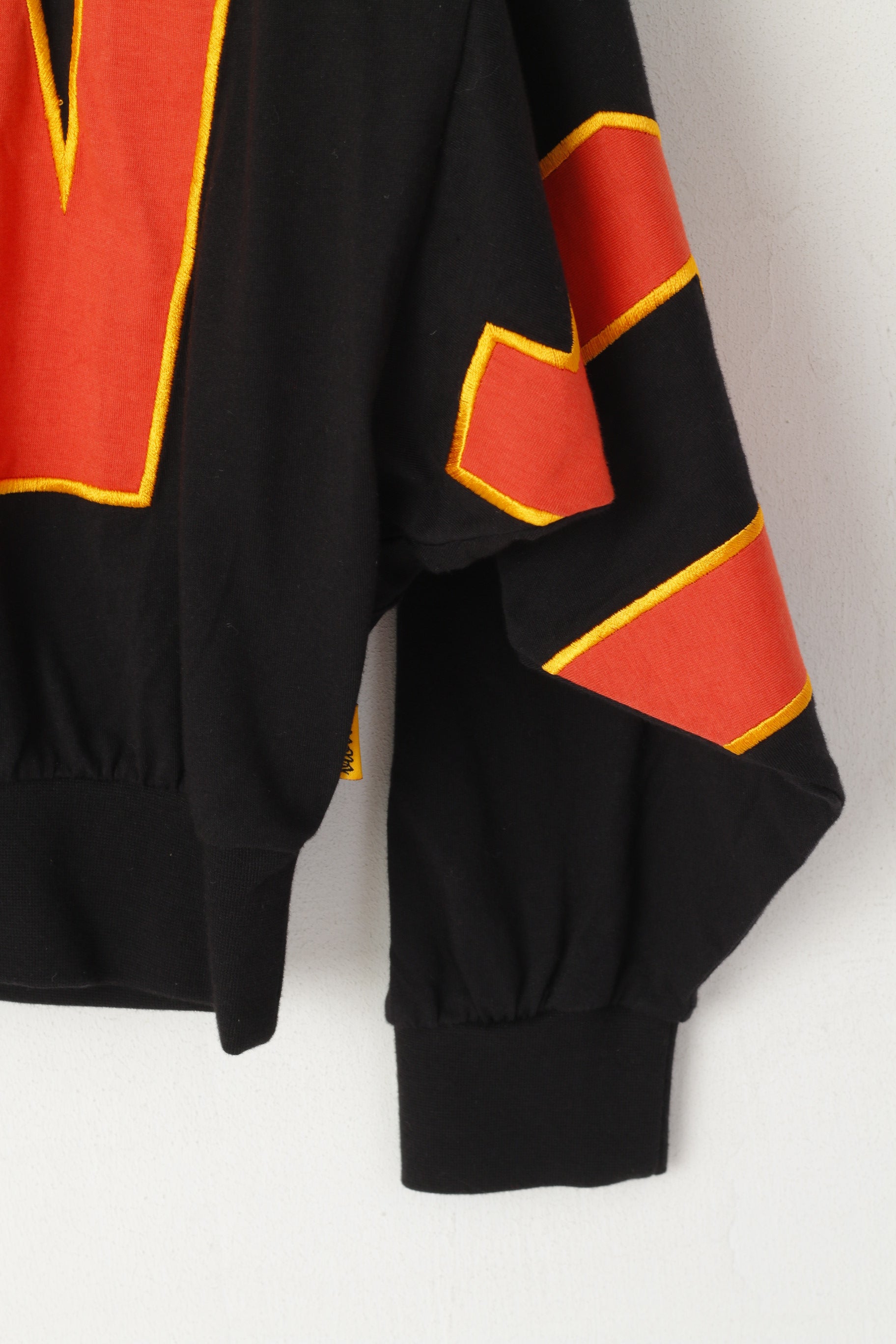 VioVio Stuttgart Women M Sweatshirt Black Cotton Cropped Oversize Top