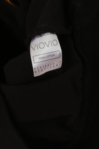VioVio Stuttgart Women M Sweatshirt Black Cotton Cropped Oversize Top