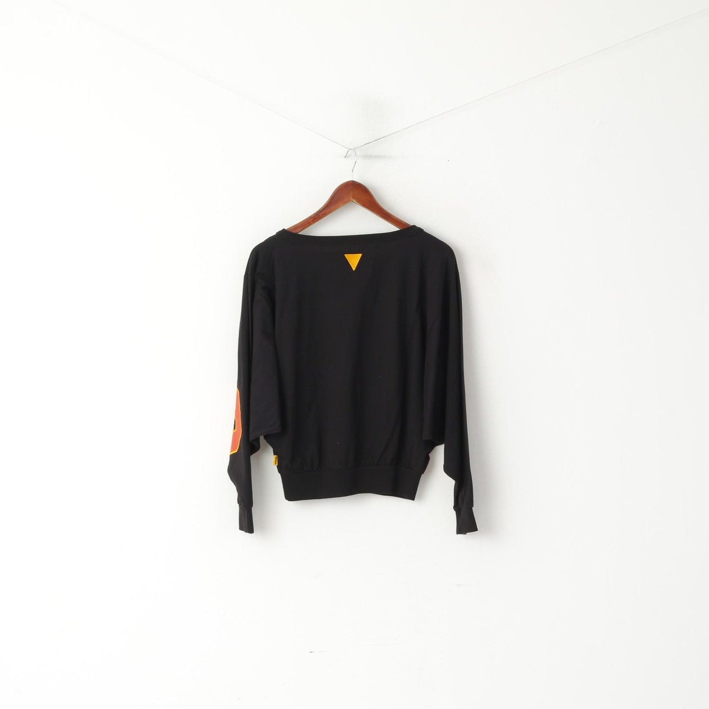 VioVio Stuttgart Femmes M Sweat-shirt Noir Coton Recadrée Oversize Top