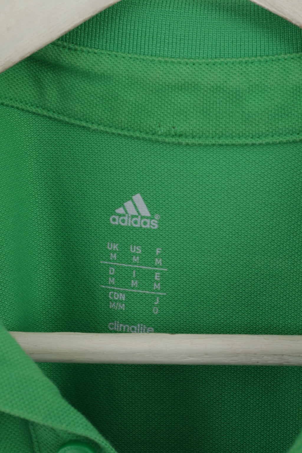 Adidas Men M Polo Shirt Green Cotton Euro 2016 UEFA France Sportswear Top