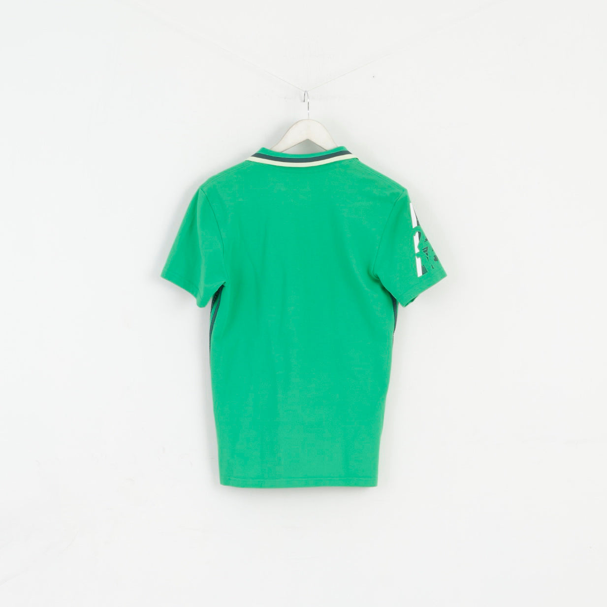 Adidas Men M Polo Shirt Green Cotton Euro 2016 UEFA France Sportswear Top