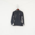 Giacca Adidas Donna 12 38 M Giacca a vento vintage con zip intera grigio scuro