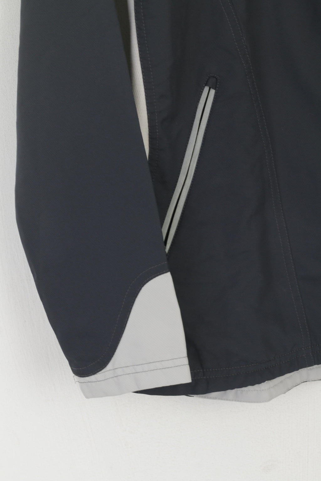 Giacca Adidas Donna 12 38 M Giacca a vento vintage con zip intera grigio scuro