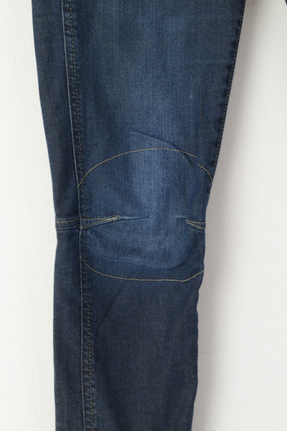 G-STAR Denim Women 29 Trousers Navy Denim Tapered Skinny Jeans Pants