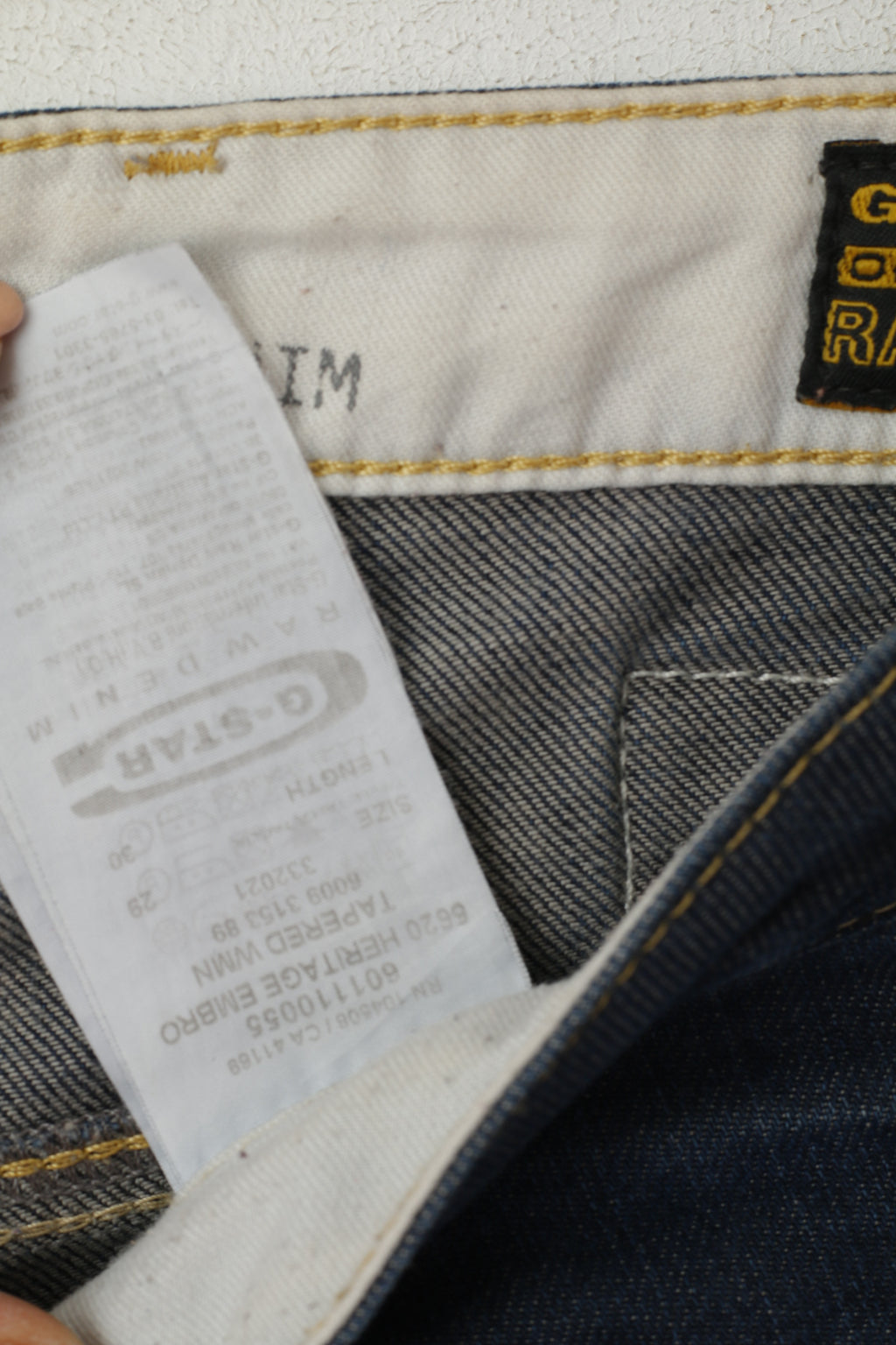 G-STAR Denim Women 29 Trousers Navy Denim Tapered Skinny Jeans Pants