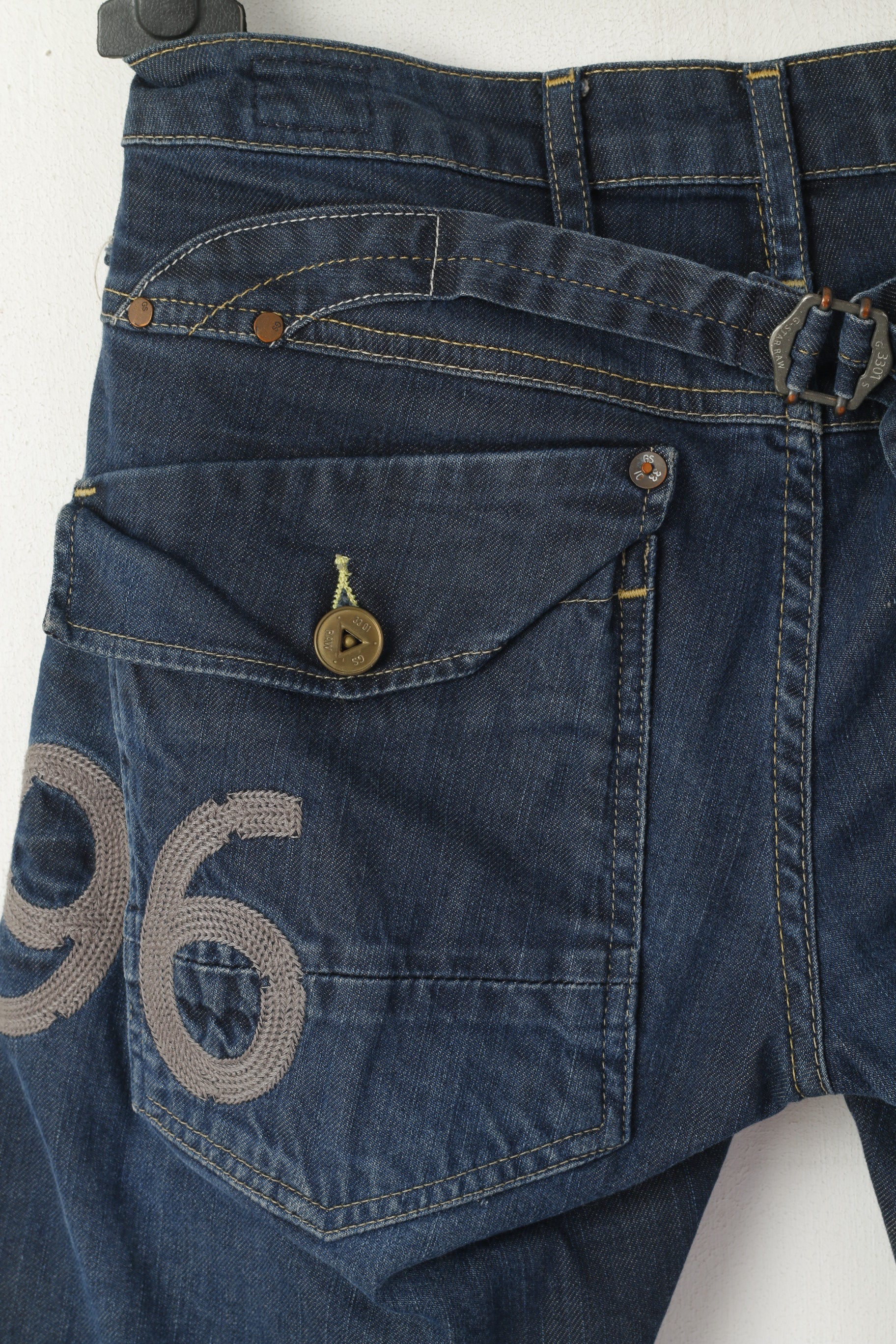 G-STAR Denim Women 29 Trousers Navy Denim Tapered Skinny Jeans Pants