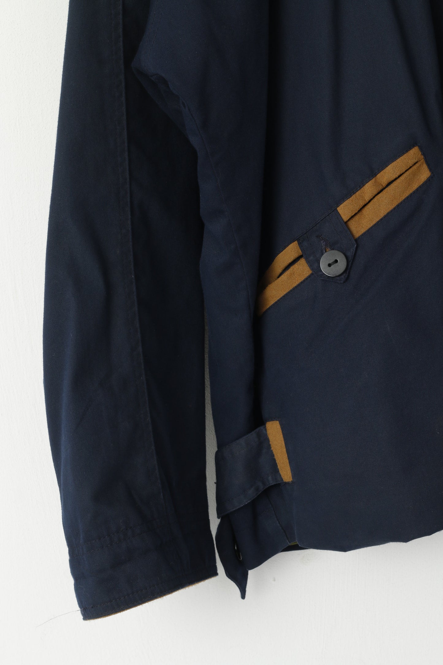 Cariboo Chilcotin Paris Men XL Jacket Navy Cotton Bomber Zip Up Casual Vintage Top