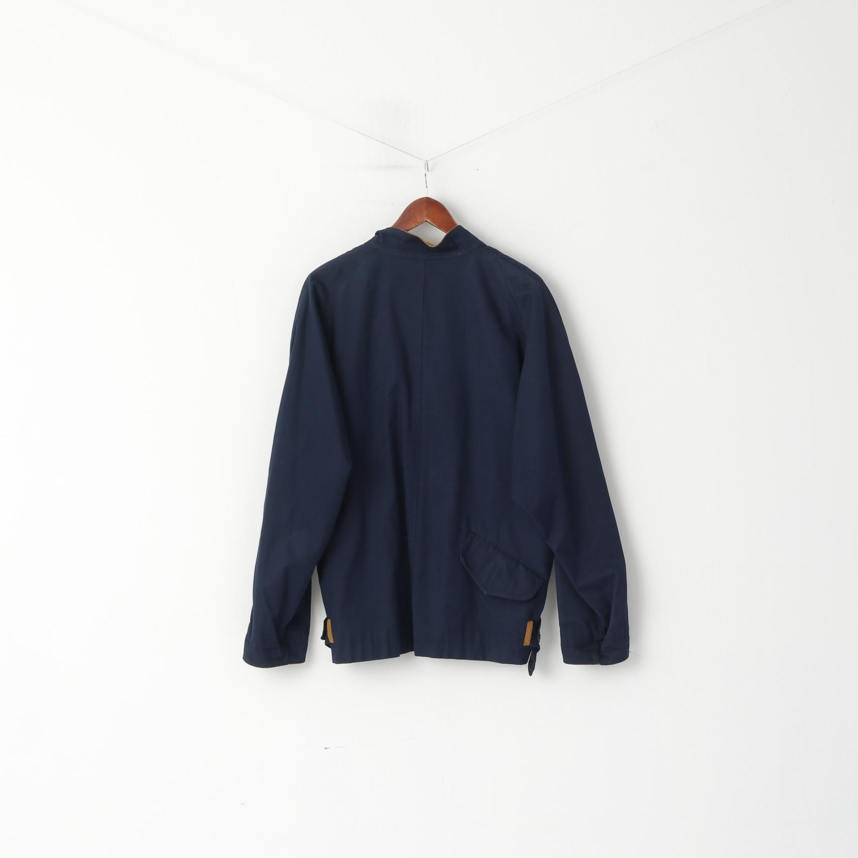 Cariboo Chilcotin Paris Men XL Jacket Navy Cotton Bomber Zip Up Casual Vintage Top