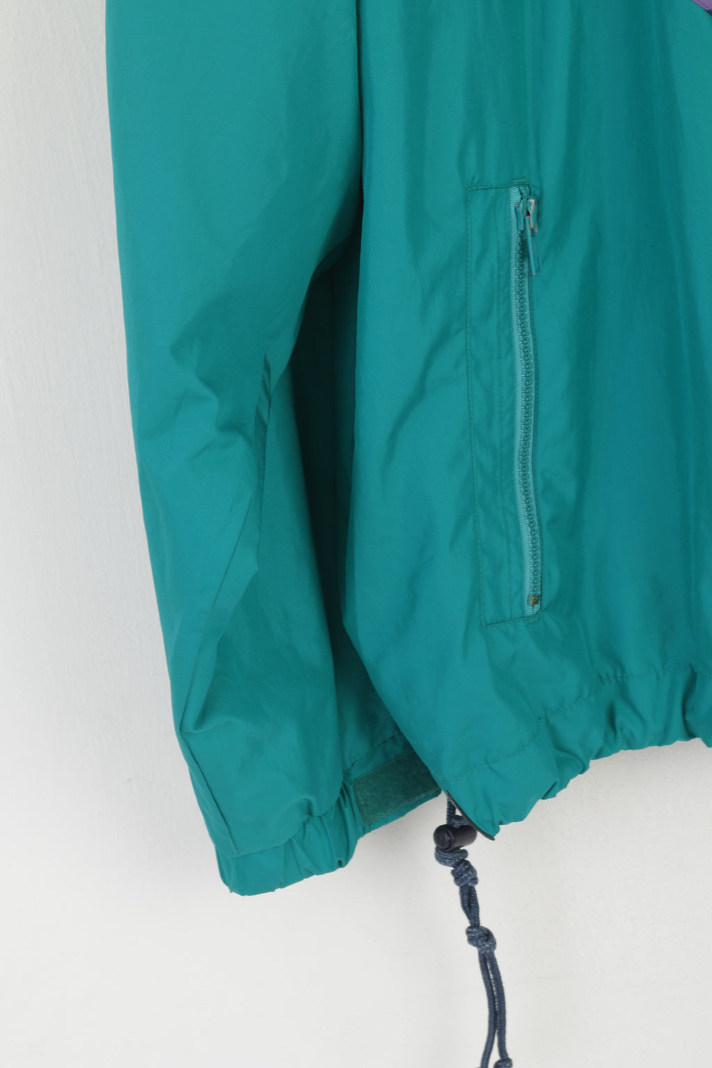 Tenson Men 54 L Jacket Purple Air Push Vintage Pullover Hidden Hood Top