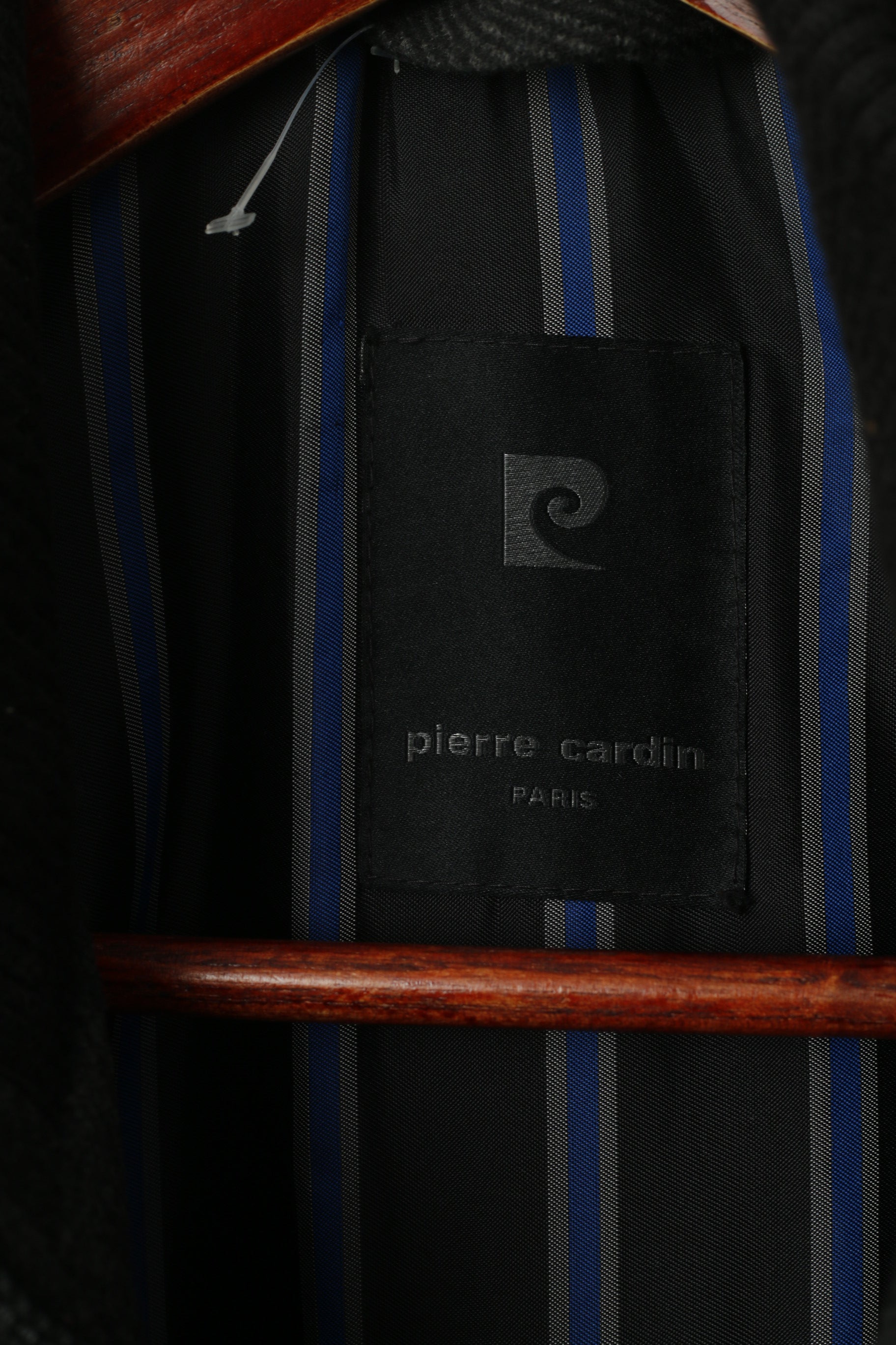 Pierre Cardin Paris Giacca da uomo 54 L in lana grigia con cerniera intera Top classico autunnale