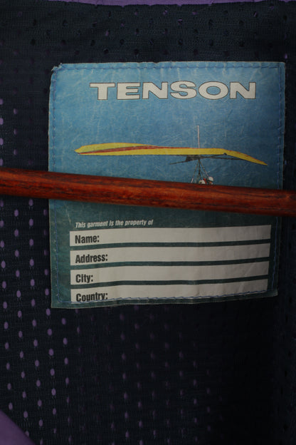 Giacca Tenson da uomo 54 L viola Air Push pullover vintage con cappuccio nascosto