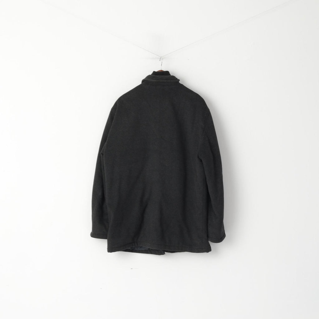 Pierre Cardin Paris Giacca da uomo 54 L in lana grigia con cerniera intera Top classico autunnale
