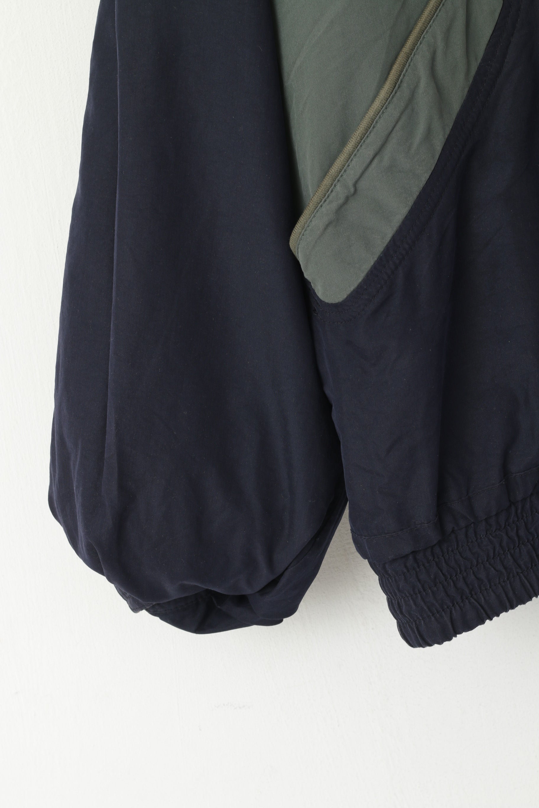 Daniel Hechter Men 54 L Bomber Jacket Navy Vintage Nylon Buttoned Soft Top