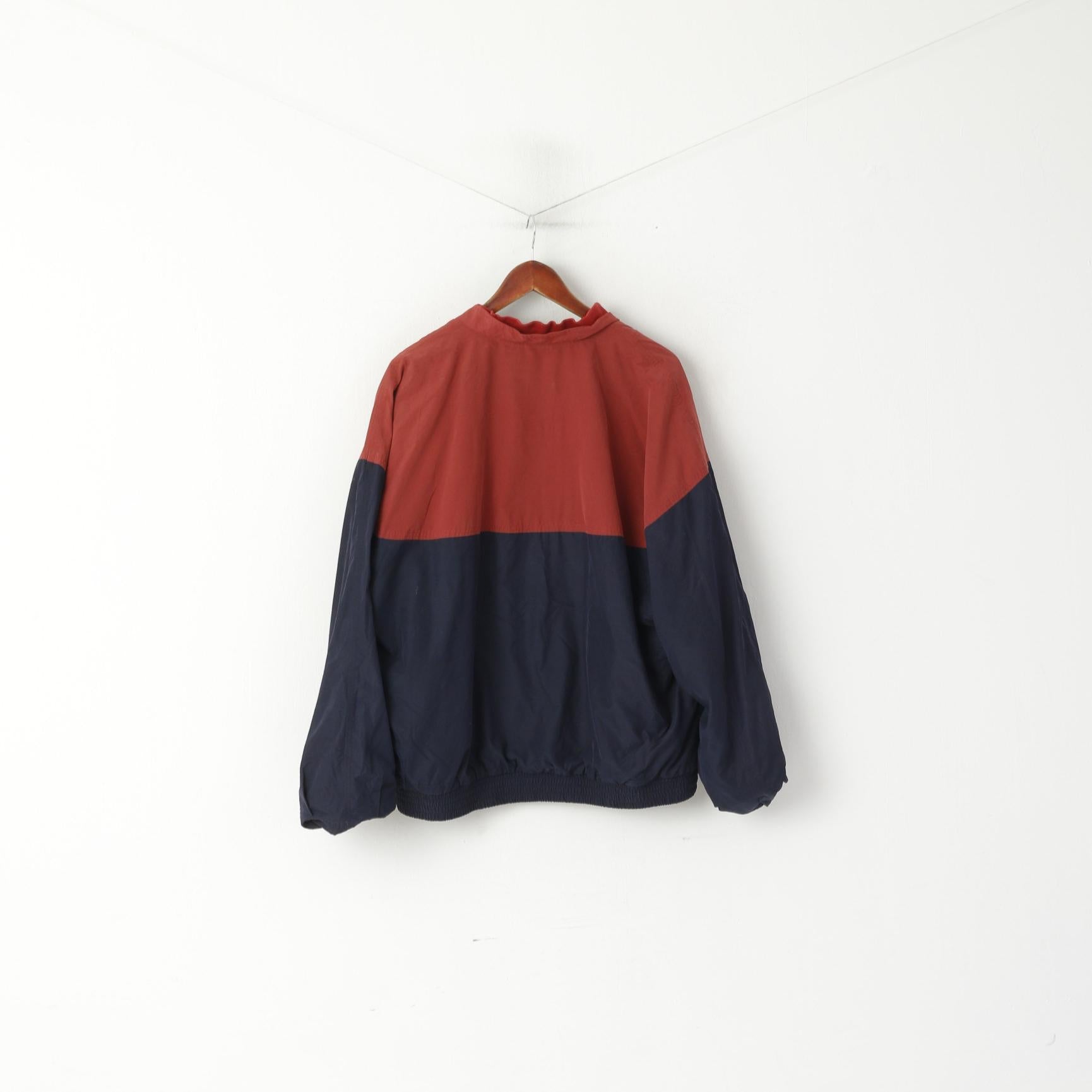 Daniel Hechter Men 54 L Bomber Jacket Navy Vintage Nylon Buttoned Soft Top