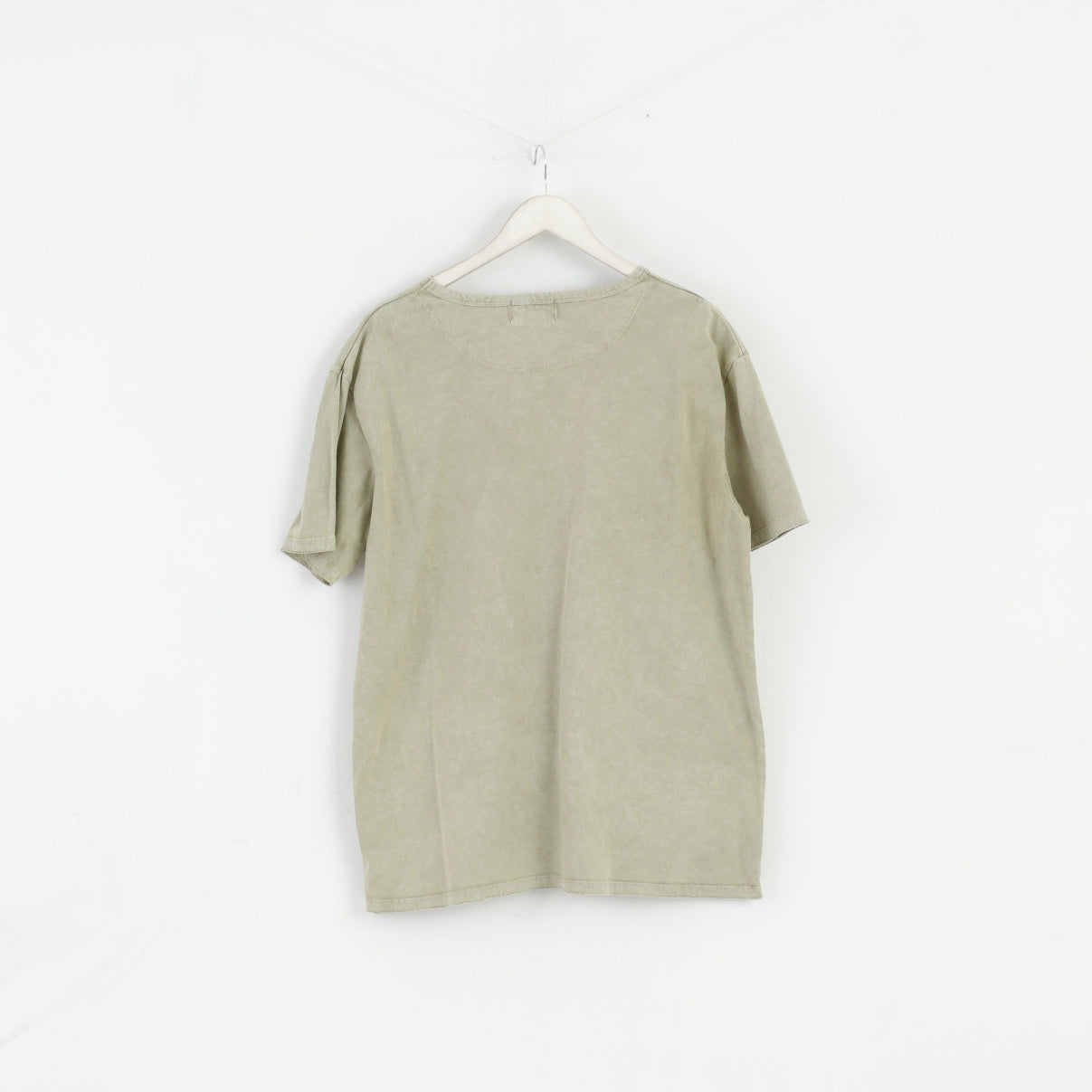 Joe Browns Chemise XL pour homme en coton vert délavé col rond classique haut rétro