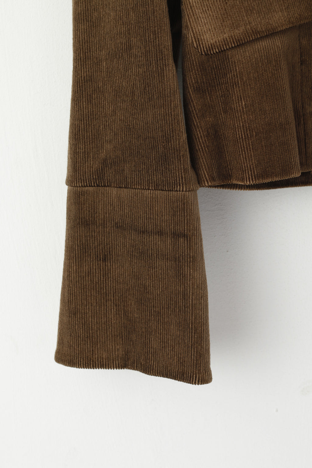 Vila Femme L (M) Blazer Marron Velours Côtelé Viscose Brillant Diamant Boutons Veste