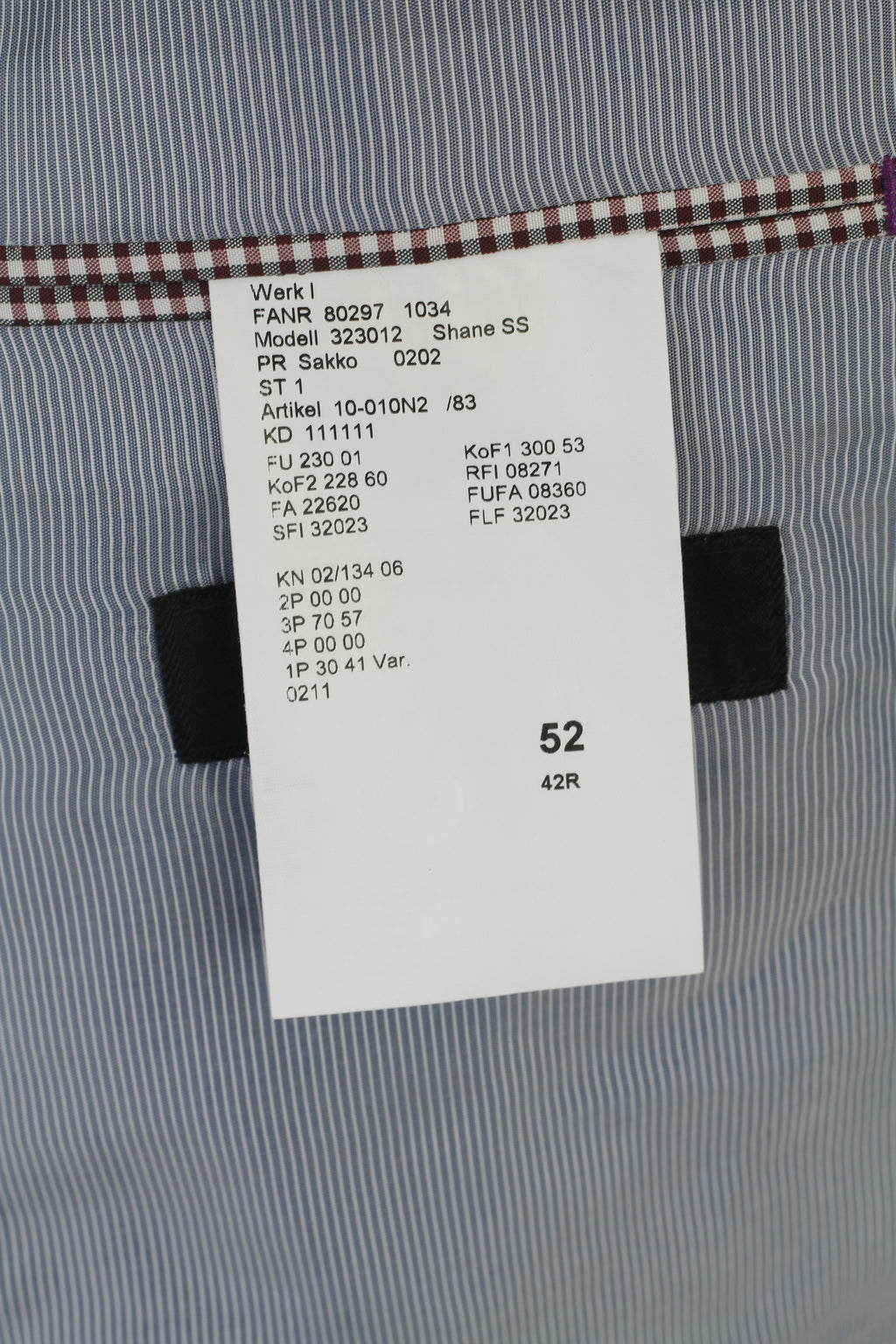 Carl Gross Men 52 42 Blazer Gray Striped Wool Single Breasted Red Super 110'a Jacket