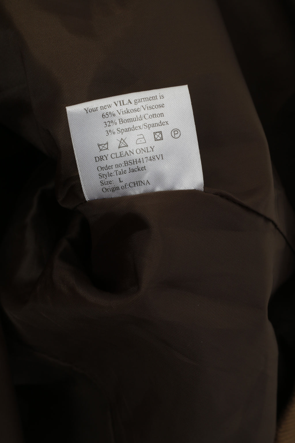 Vila Femme L (M) Blazer Marron Velours Côtelé Viscose Brillant Diamant Boutons Veste