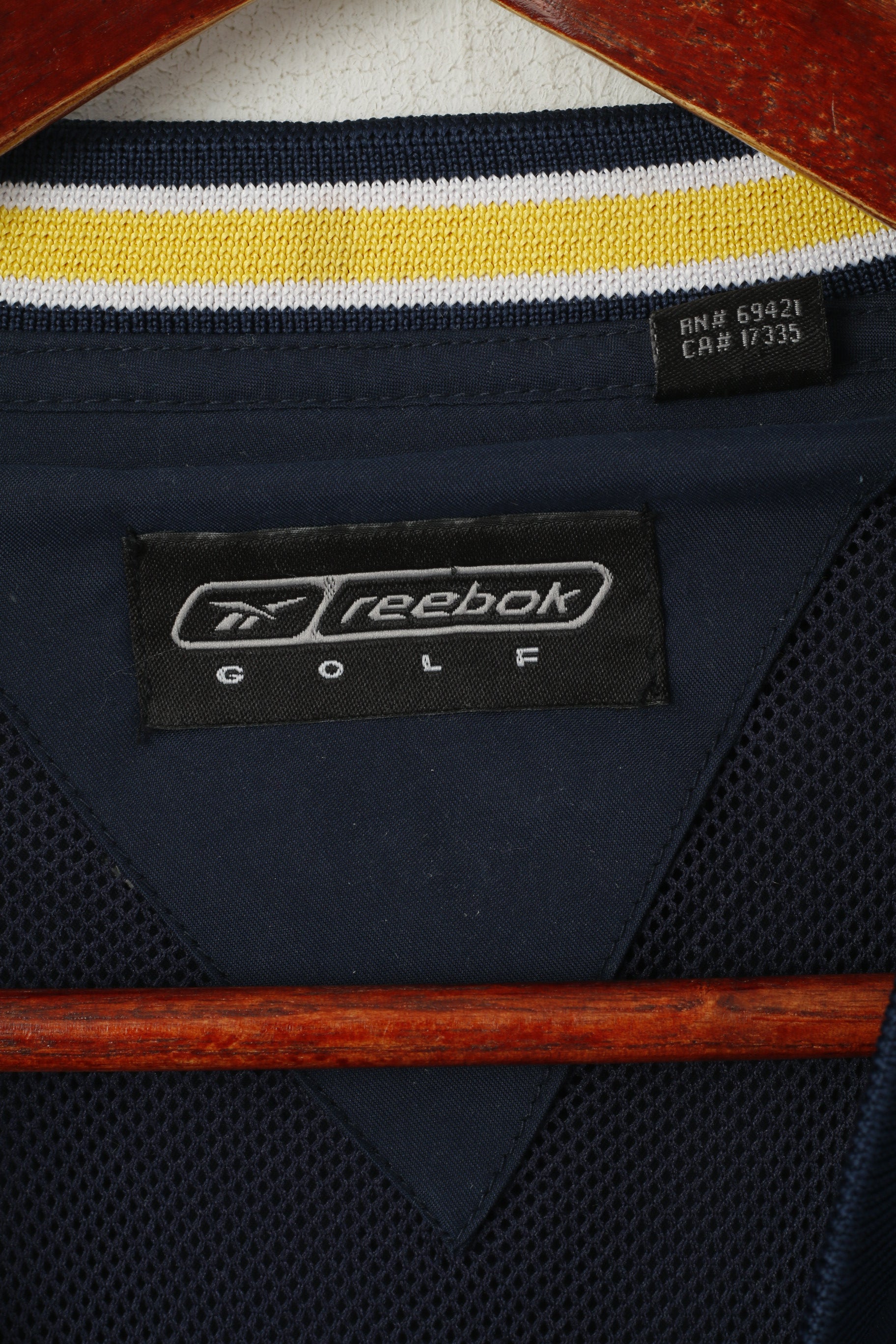 Reebok Golf Men L Pullover Jacket Navy Lightweight V Neck Activewear Top