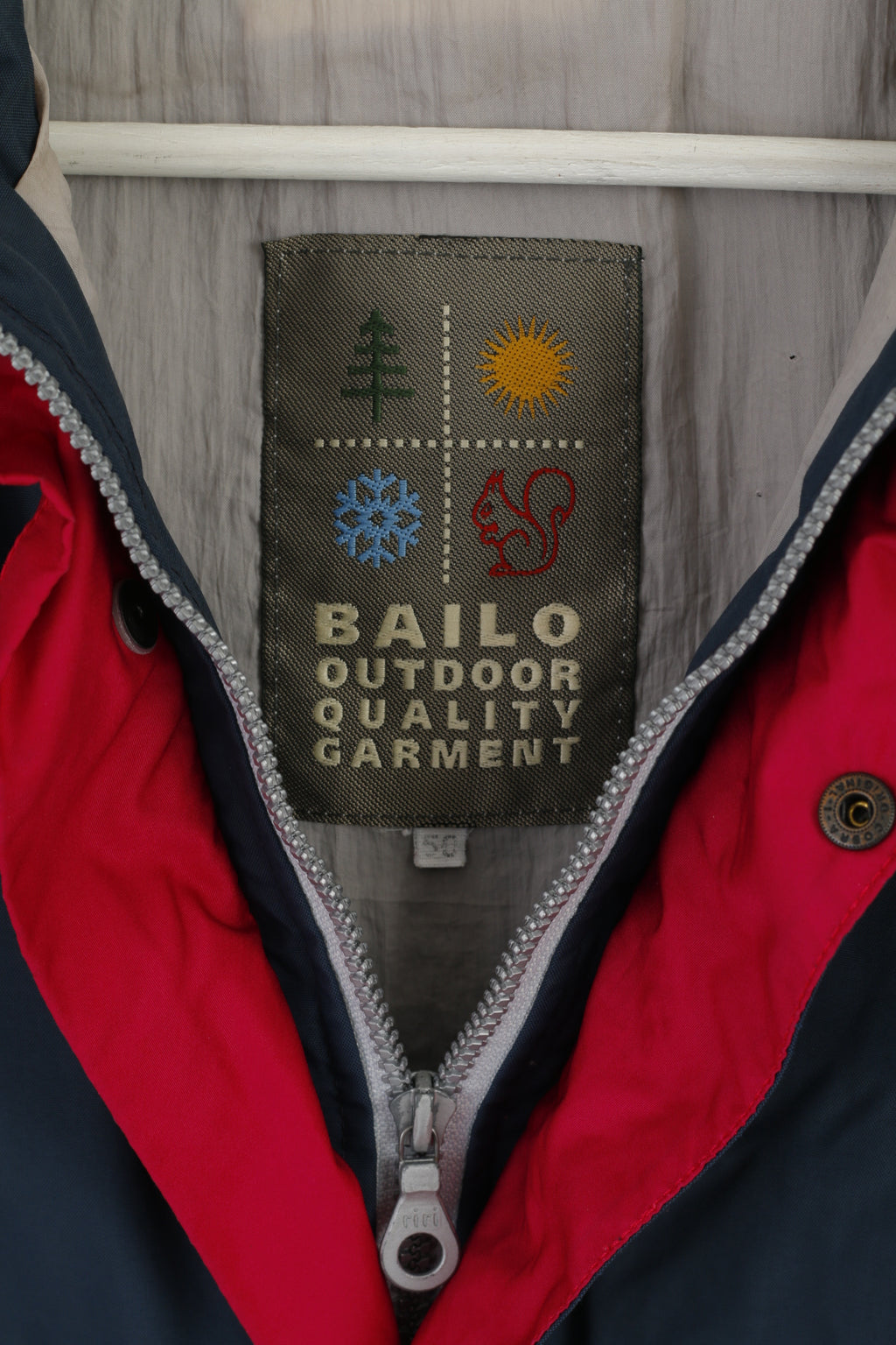 Bailo Hommes 50 L Veste Marine Amarante Nylon Imperméable À Capuche Haut Extérieur