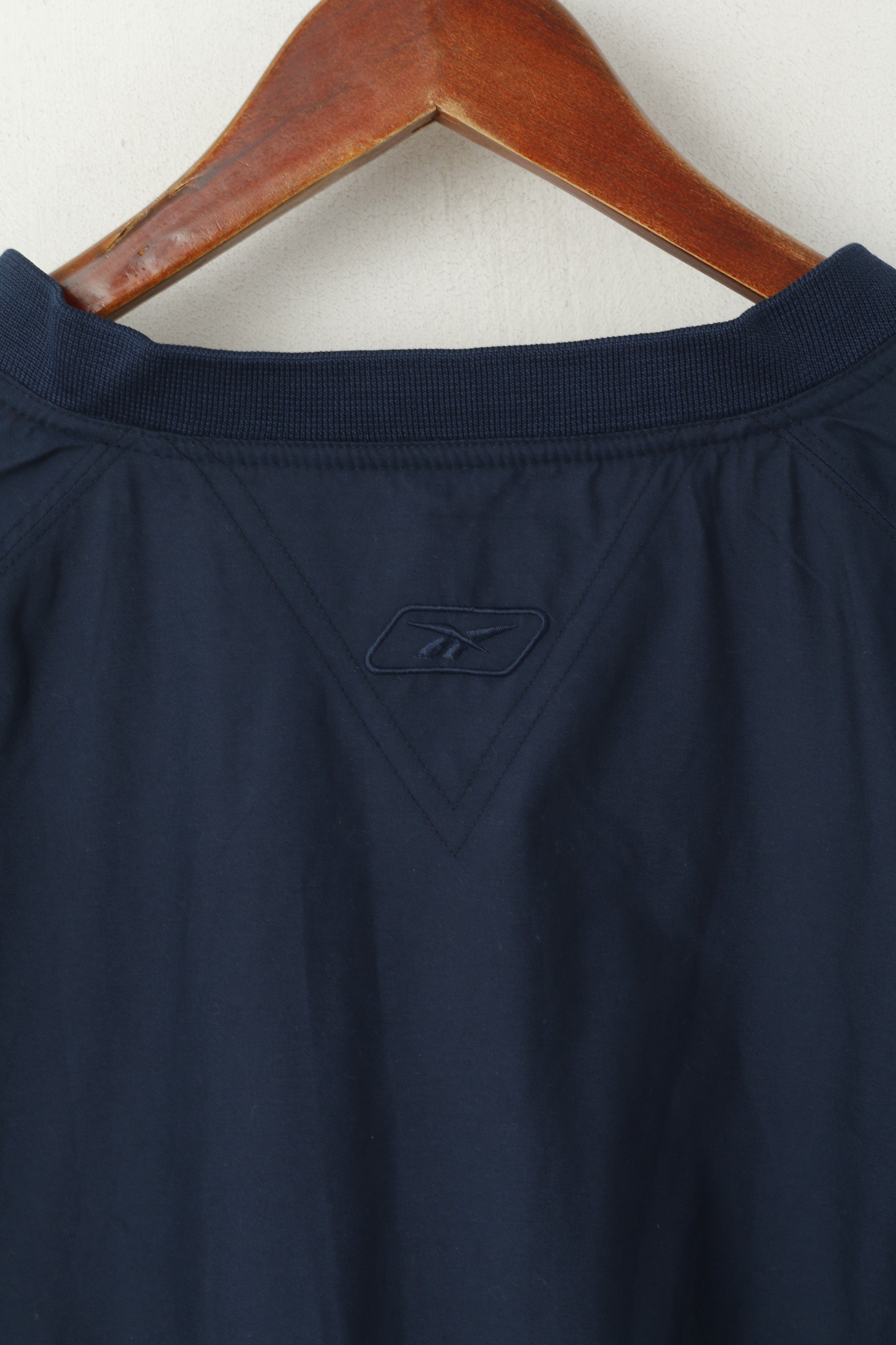 Reebok Golf Men L Pullover Jacket Navy Lightweight V Neck Activewear Top