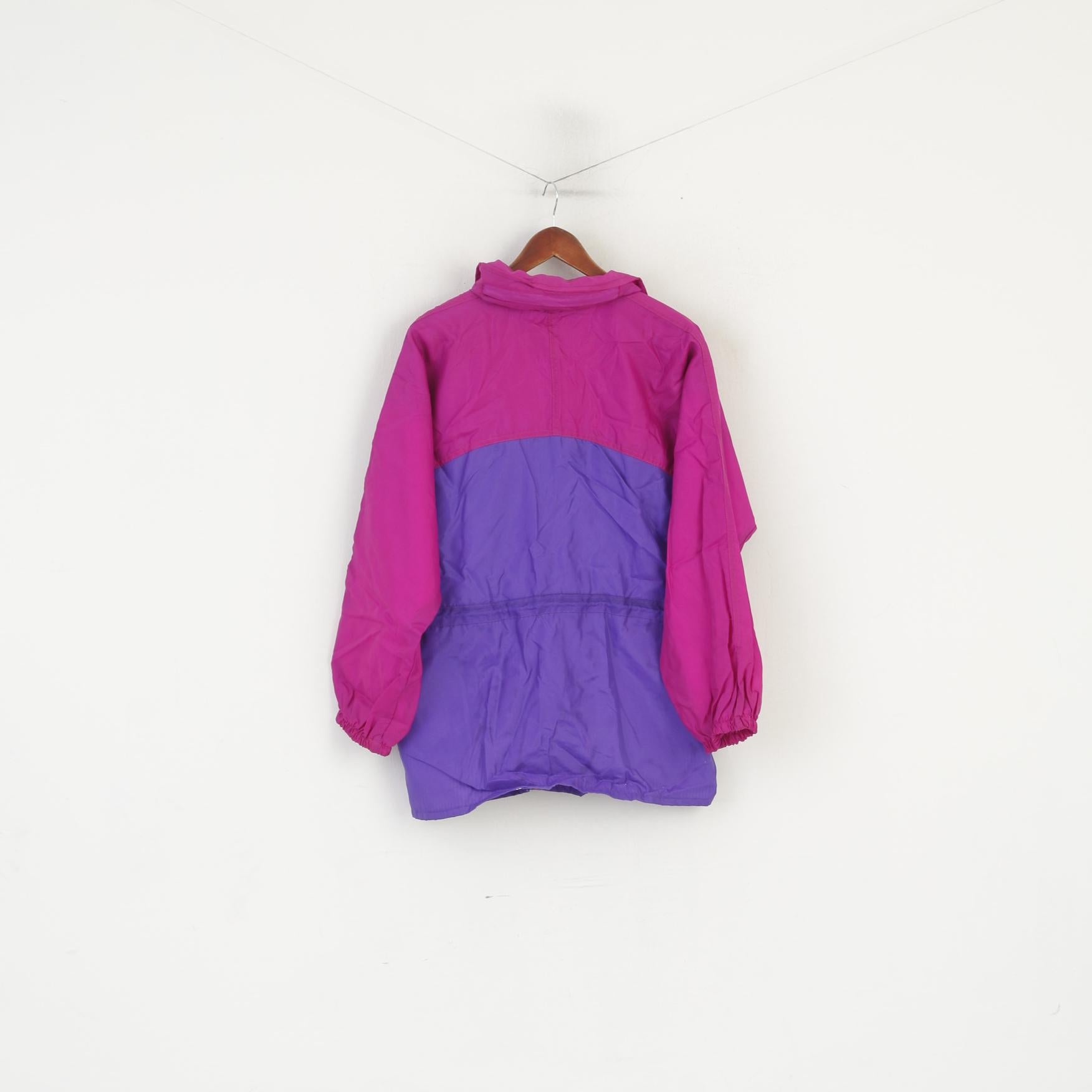 Vintage Men S Jacket Purple Nylon Waterproof England Full Zipper Rain Top
