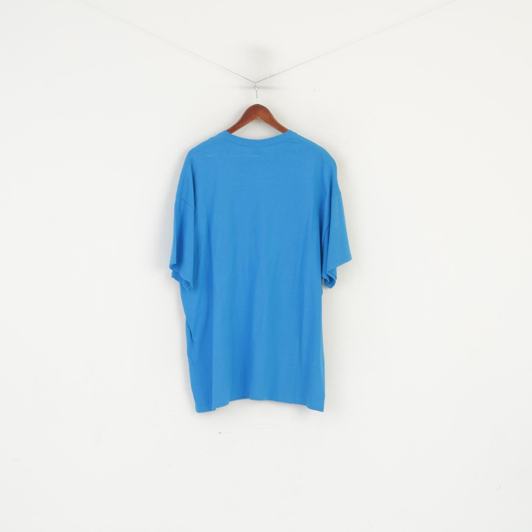 New Gildan Men XXL T- Shirt Blue Cotton Graphic Orlando Florida Crew Neck Top