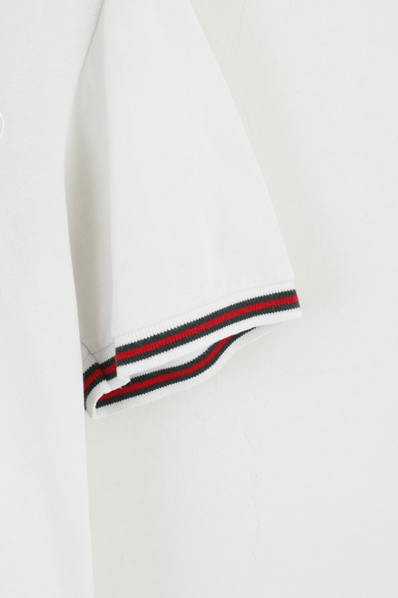 Gucci Men S Polo Shirt White Classic Detailed Buttons Stretch Fit Top