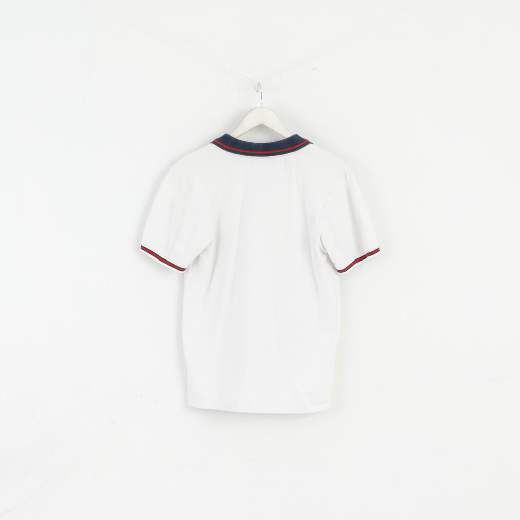 Gucci Men S Polo Shirt White Classic Detailed Buttons Stretch Fit Top