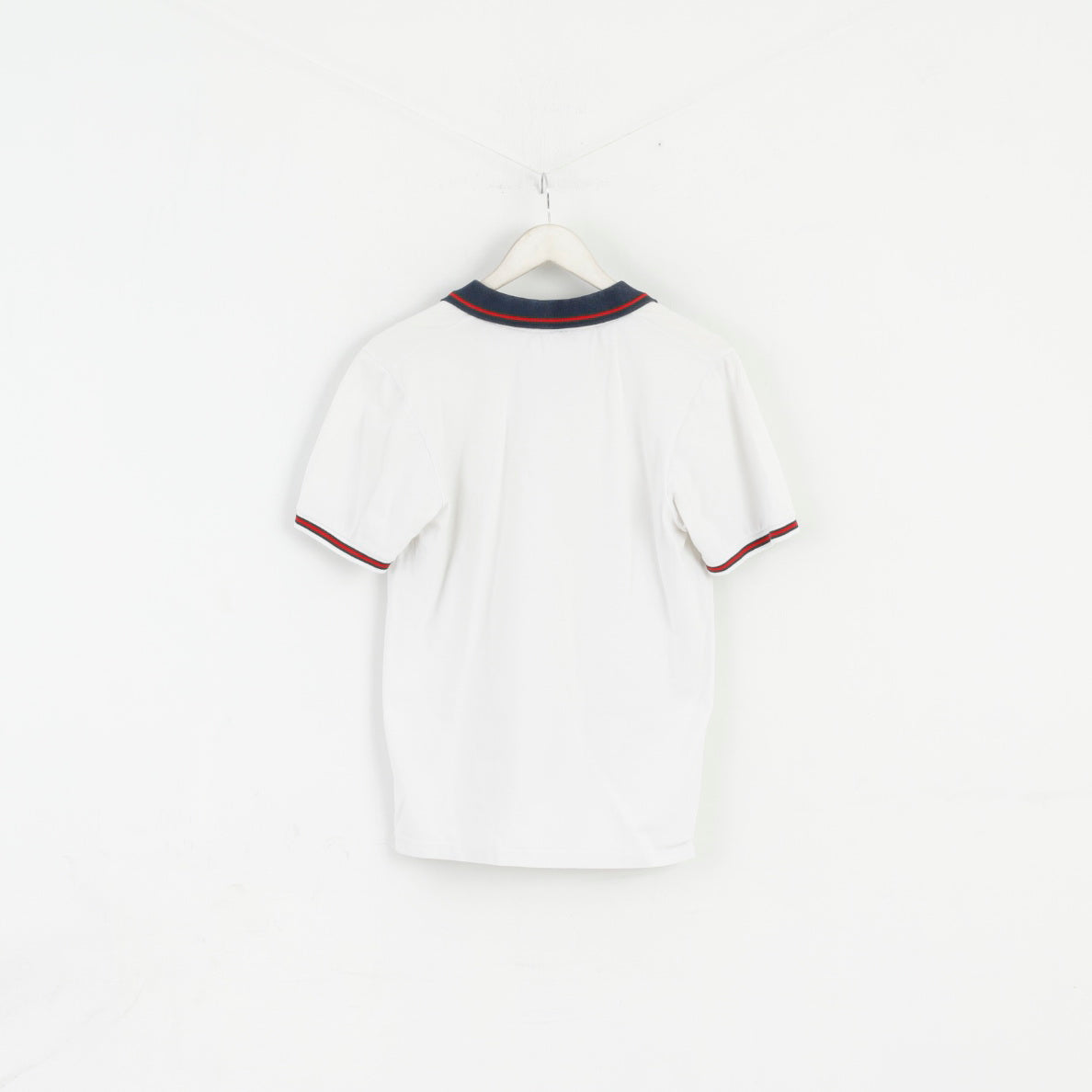 Gucci Men S Polo Shirt White Classic Detailed Buttons Stretch Fit Top