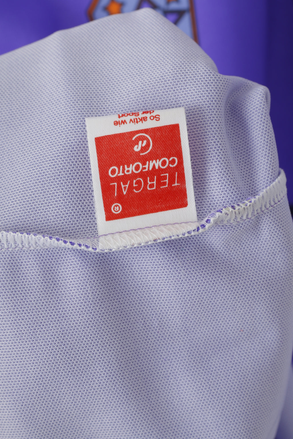 Reusch Chemise de cyclisme XL pour homme Violet Col zippé Vintage Activewear Jersey Top