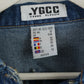 YGCC Women 10 36 S Denim Jacket Blue Jeans Cotton Detailed Boho Top