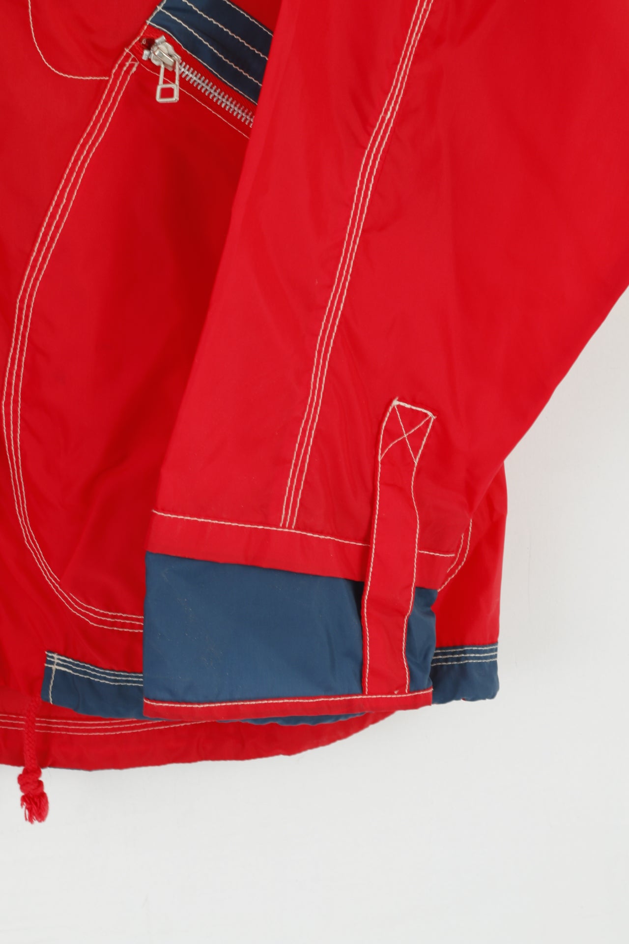 Soda Pop Jeans Wear Femme 42 XL Veste Rouge Nylon Zip Up Capuche vintage années 90