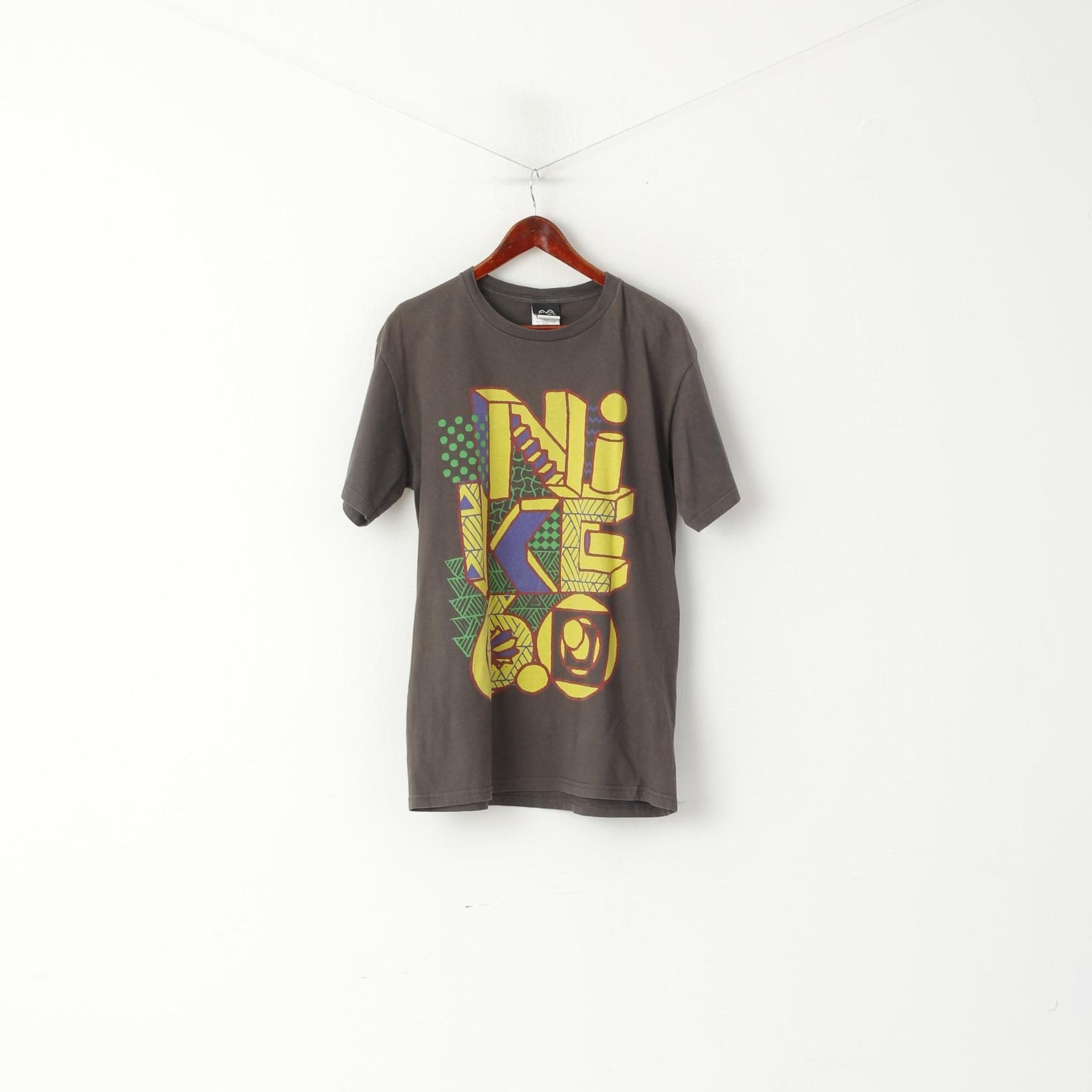 Nike Homme L T-Shirt Gris Coton Graphique 6.0 Sportswear Ras du Cou Haut