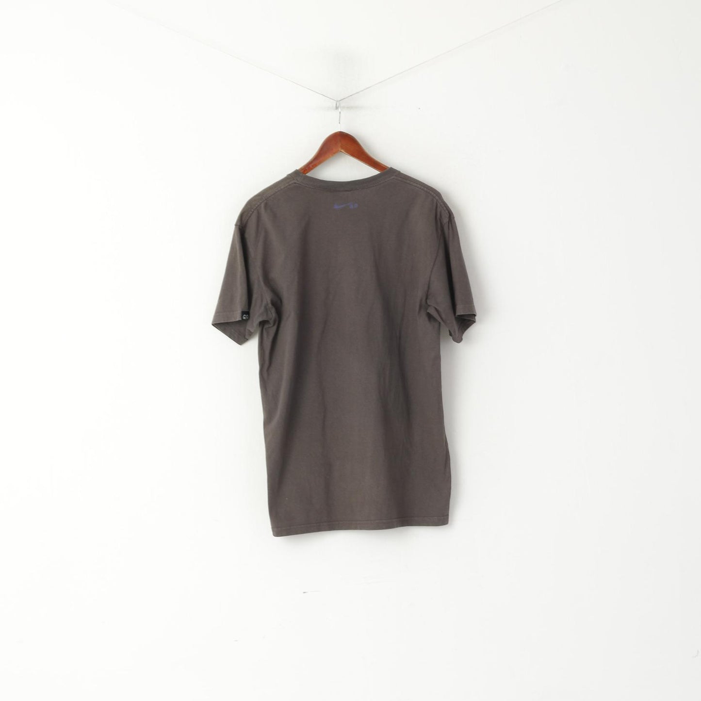 T-shirt Nike da uomo L, maglietta girocollo in cotone grigio con grafica 6.0 Sportswear