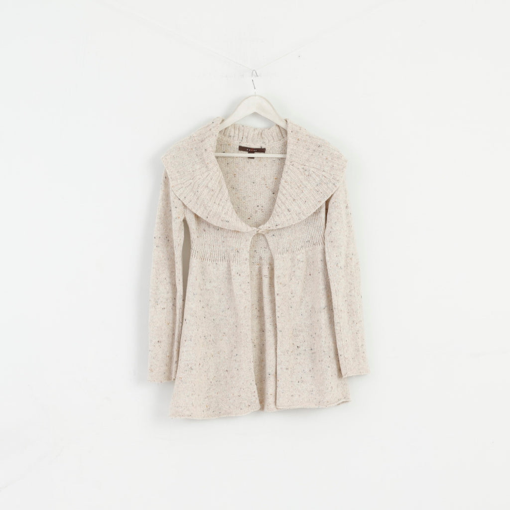 Maglione da donna Fever Maglione cardigan in misto lana angora beige
